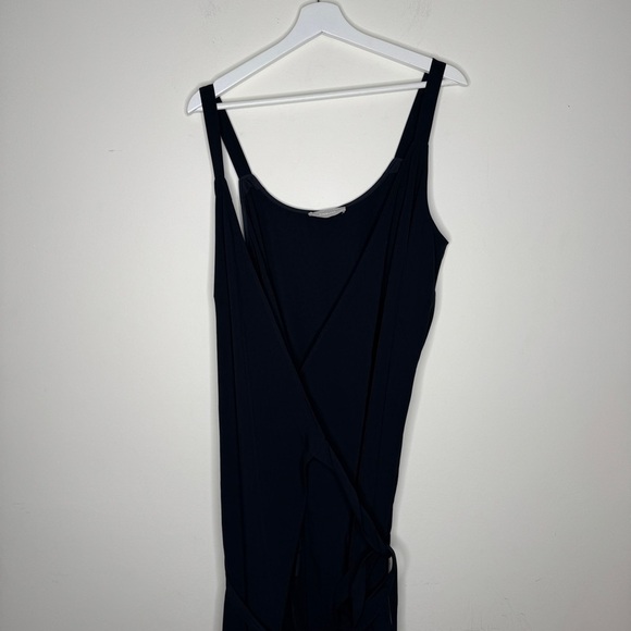 Everlane Elegant Black Wrap Dress Size 16 - Picture 5 of 11